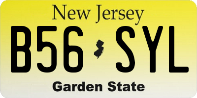 NJ license plate B56SYL