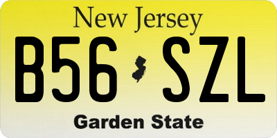 NJ license plate B56SZL