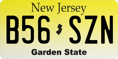 NJ license plate B56SZN
