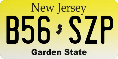 NJ license plate B56SZP