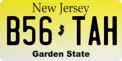 NJ license plate B56TAH