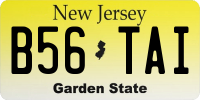 NJ license plate B56TAI