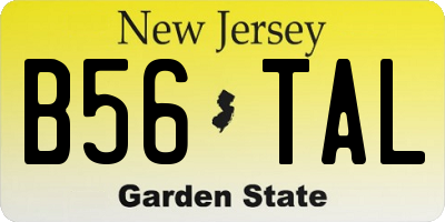 NJ license plate B56TAL