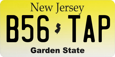 NJ license plate B56TAP
