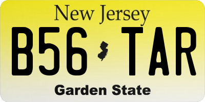 NJ license plate B56TAR