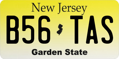 NJ license plate B56TAS