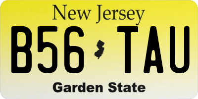 NJ license plate B56TAU