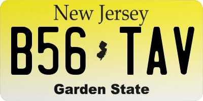 NJ license plate B56TAV