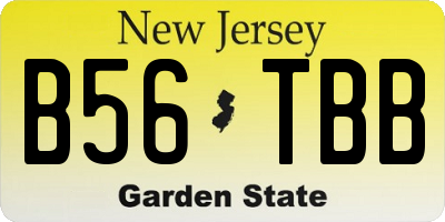 NJ license plate B56TBB