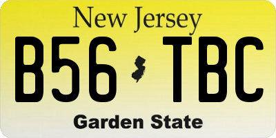 NJ license plate B56TBC