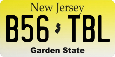 NJ license plate B56TBL