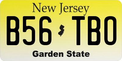 NJ license plate B56TBO