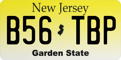 NJ license plate B56TBP