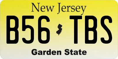 NJ license plate B56TBS