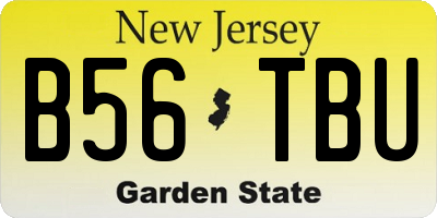 NJ license plate B56TBU