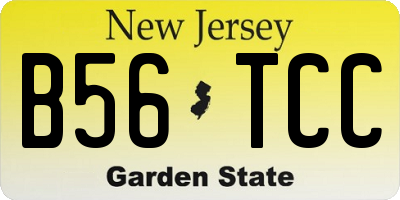 NJ license plate B56TCC