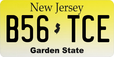 NJ license plate B56TCE