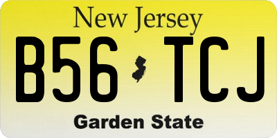 NJ license plate B56TCJ