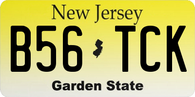 NJ license plate B56TCK