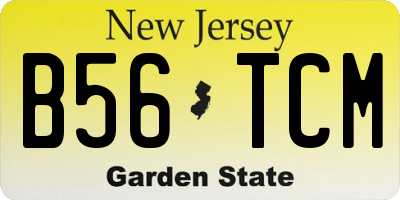 NJ license plate B56TCM