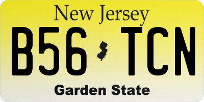 NJ license plate B56TCN
