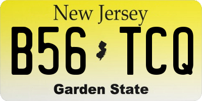 NJ license plate B56TCQ