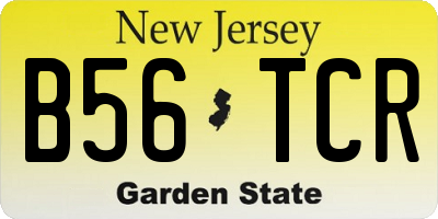 NJ license plate B56TCR
