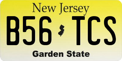 NJ license plate B56TCS