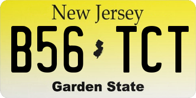 NJ license plate B56TCT