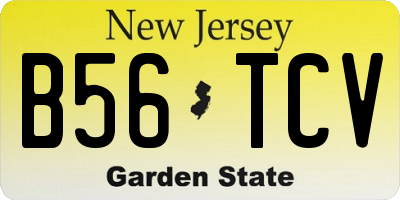NJ license plate B56TCV