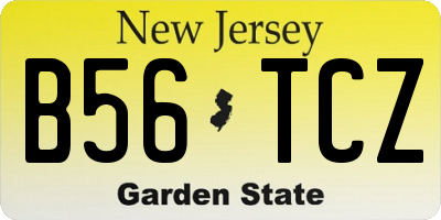 NJ license plate B56TCZ