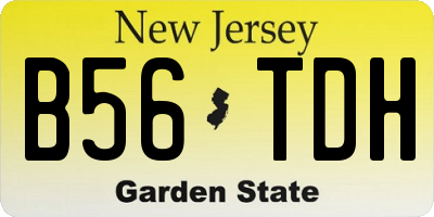 NJ license plate B56TDH
