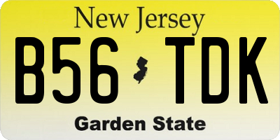 NJ license plate B56TDK