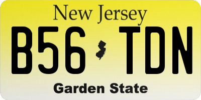 NJ license plate B56TDN