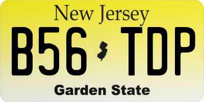 NJ license plate B56TDP