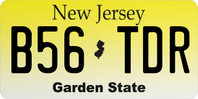 NJ license plate B56TDR
