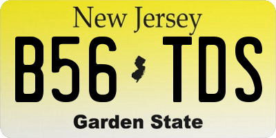 NJ license plate B56TDS