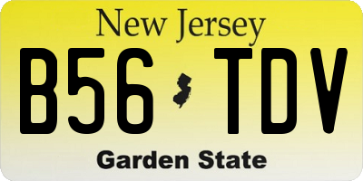 NJ license plate B56TDV