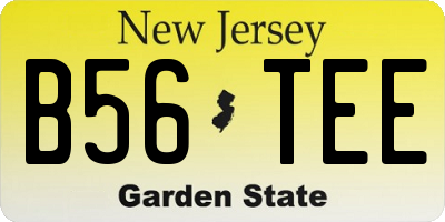 NJ license plate B56TEE