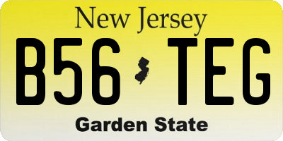 NJ license plate B56TEG