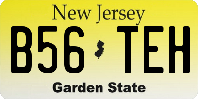 NJ license plate B56TEH