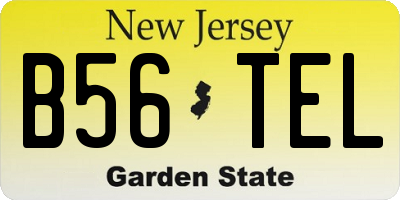 NJ license plate B56TEL