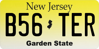NJ license plate B56TER