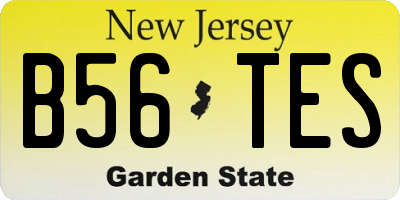 NJ license plate B56TES