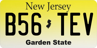 NJ license plate B56TEV
