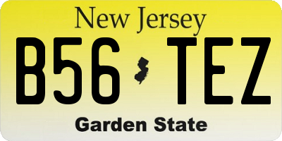NJ license plate B56TEZ