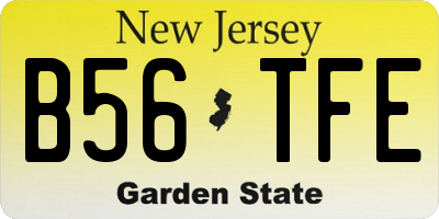 NJ license plate B56TFE