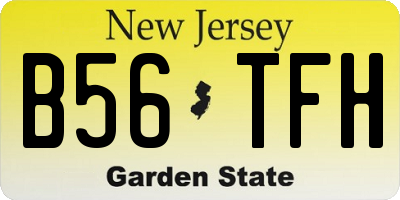 NJ license plate B56TFH