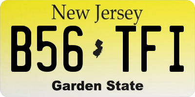 NJ license plate B56TFI