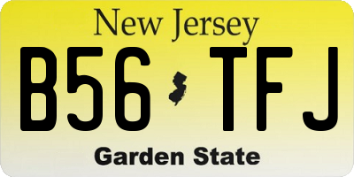 NJ license plate B56TFJ